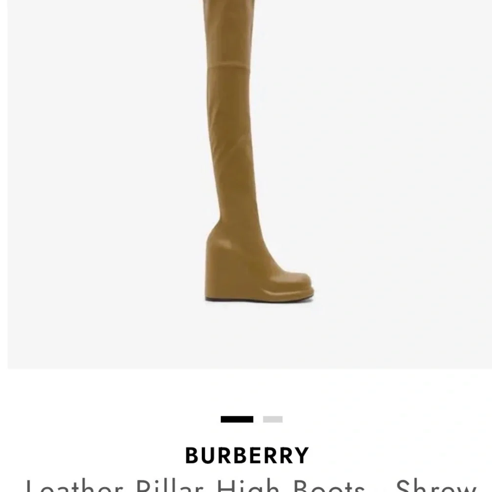 Stunning Burberry (Thigh) High Pillar Ladies Wedge Boots. Made in Italy. - Picture 4 of 8